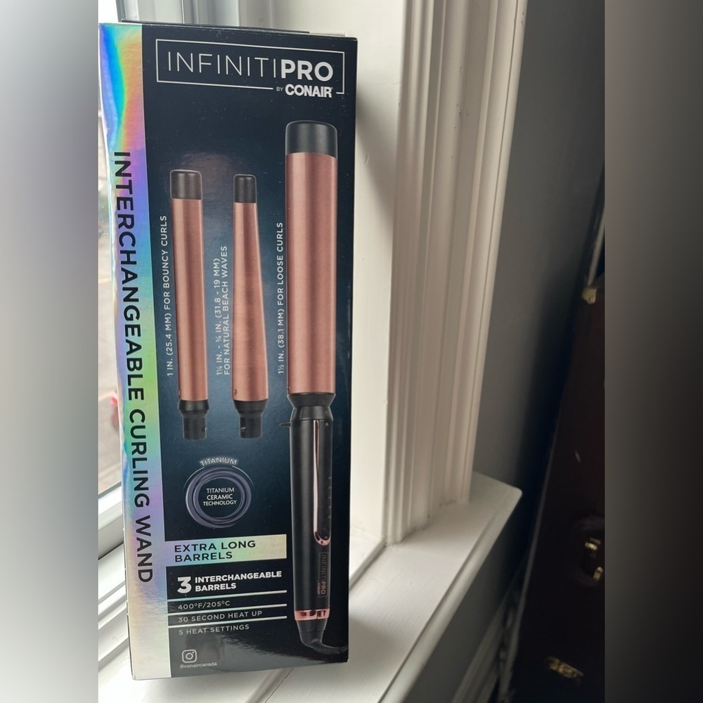 Infiniti Pro by Conair 3  in 1 Interchangeable Curling Iron BNIB